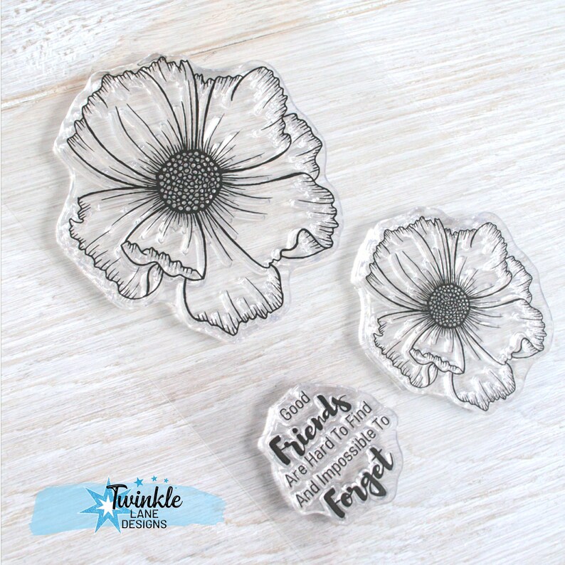 Cosmos, Flower Stamp, Clear Stamps image 2