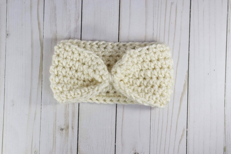 Crochet Ear Warmer Crochet Bow Headband Gift for her headband Winter Accessory