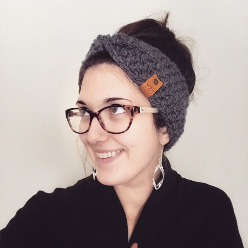 Crochet Ear Warmer Crochet Bow Headband Gift for her headband Winter Accessory