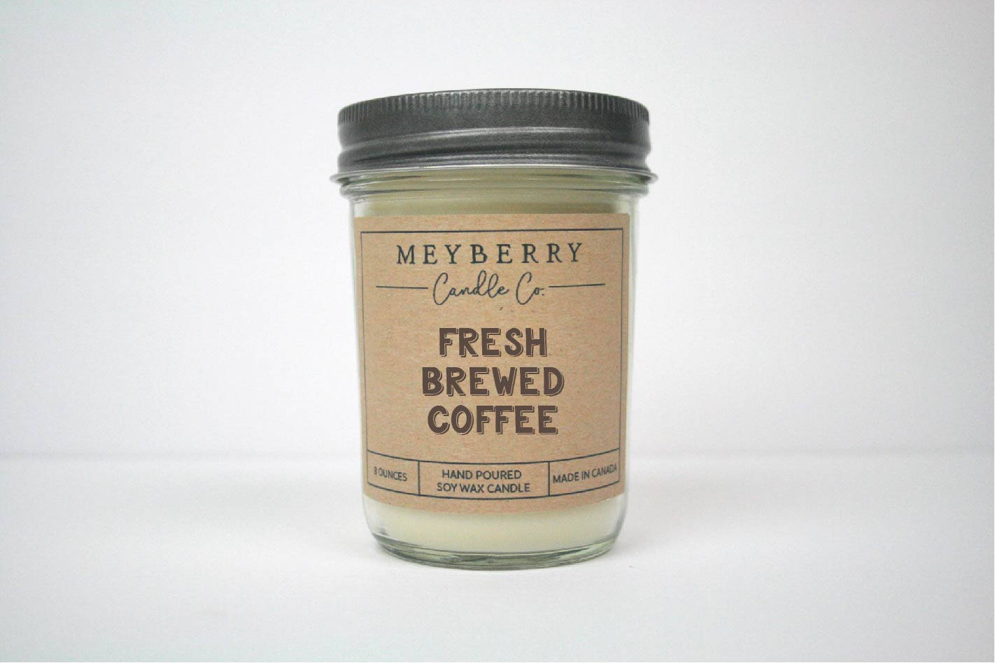 8oz Coffee Scented Candle Hand Poured Soy Wax Candle Etsy