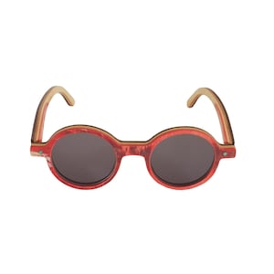 skateboard recycled sunglasses KINK shape ! green red color #madeinfrance