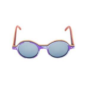 skateboard recycled sunglasses KINK shape ! blue purple color #madeinfrance