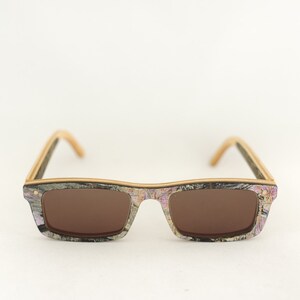 skateboard recycled sunglasses CURB shape ! Brown color #madeinfrance #upcycle