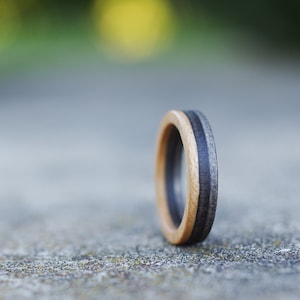 skateboard recycled wood ring