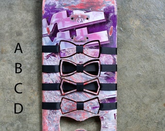 Bow tie recycled from black blue #skateboard