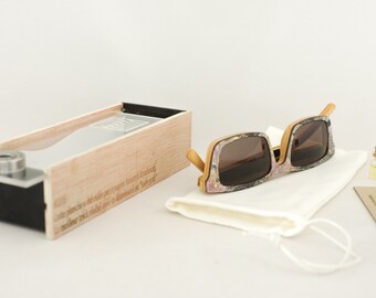 Occhiali da sole in legno Skateboard polarizzati fatti a mano