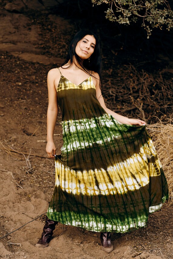 Green Tie Dye Dress - image 2