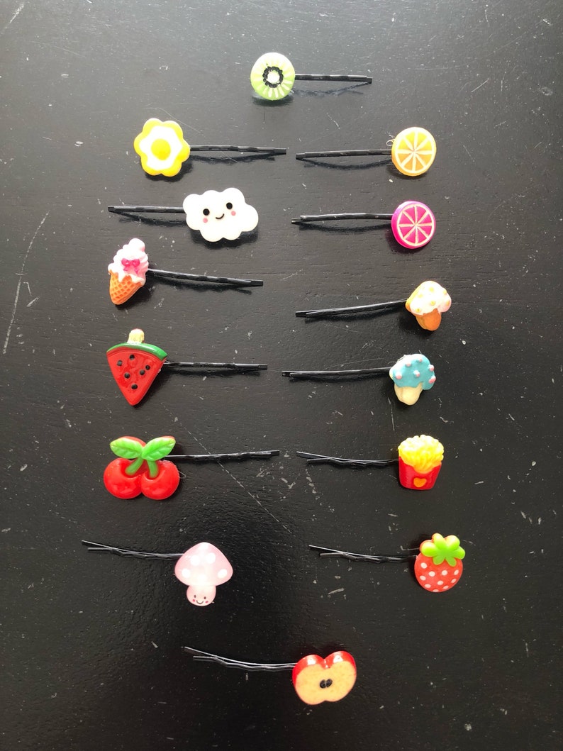 Food and Fruit Bobby Pin Hair Clips
