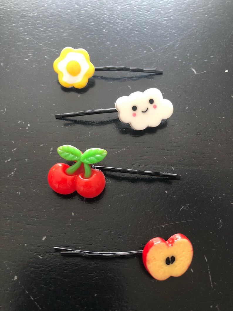Food and Fruit Bobby Pin Hair Clips