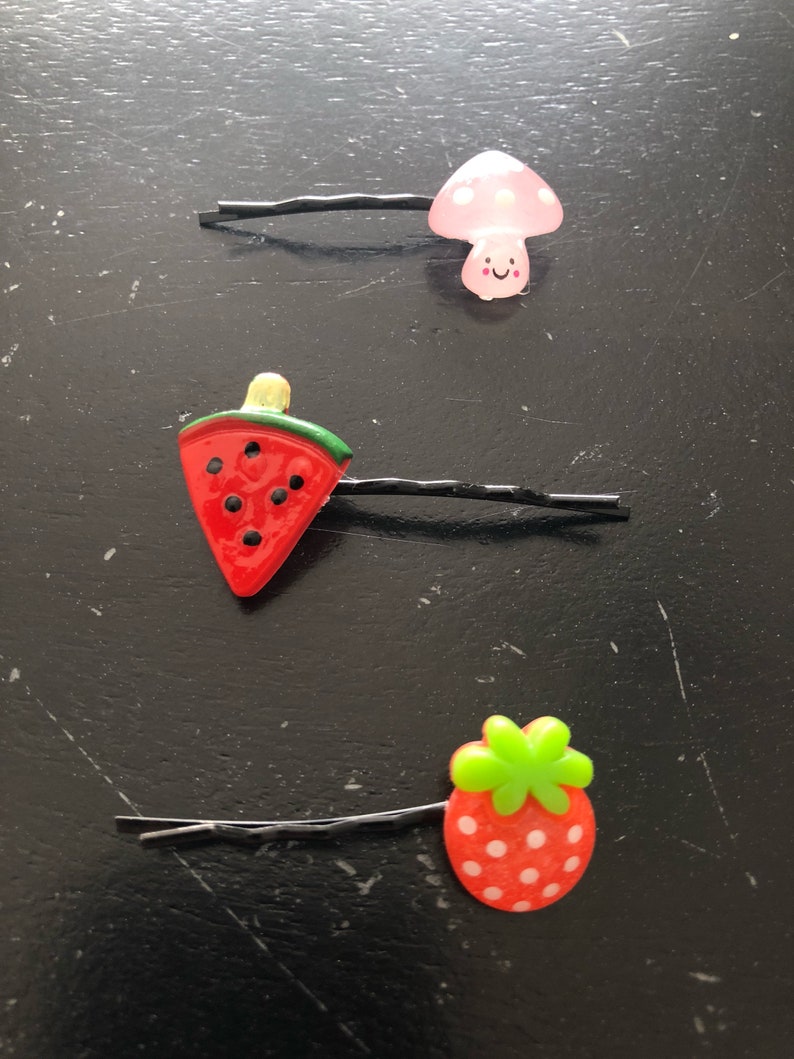 Food and Fruit Bobby Pin Hair Clips