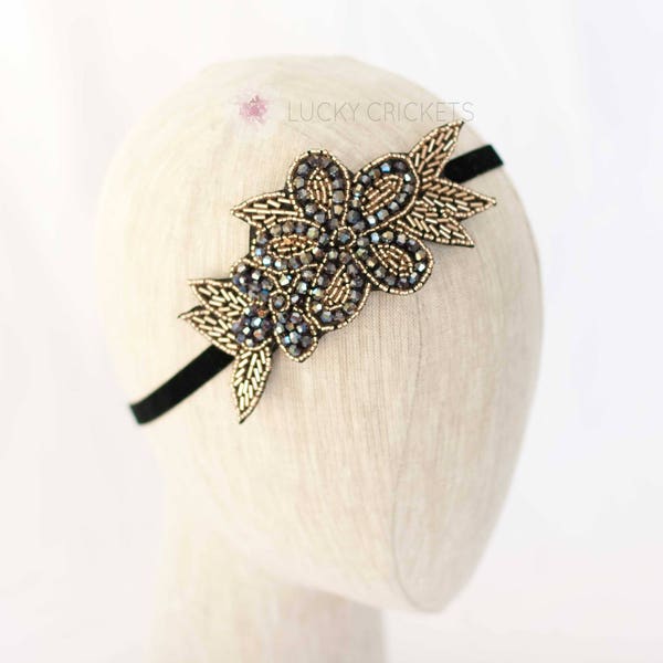 Beaded Headband, 1920s headband, 1920s headpiece, Fancy Headband, Gatsby Headband, Vintage Headband, Gatsby Headpiece, Prom Headband