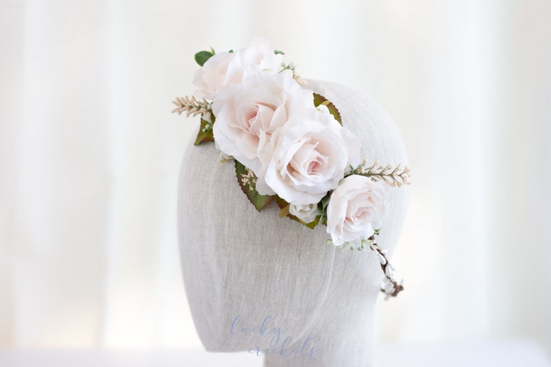 Maternity Flower Crown Wedding Flower Crown Rose Flower Crown Blush Flower Crown Flower Crown Bridal Flower Crown Pink Flower Crown