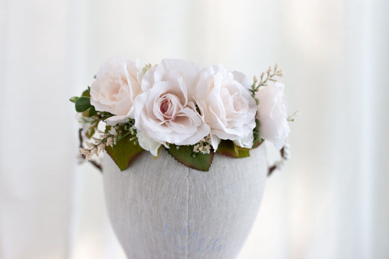 Maternity Flower Crown Wedding Flower Crown Rose Flower Crown Blush Flower Crown Flower Crown Bridal Flower Crown Pink Flower Crown