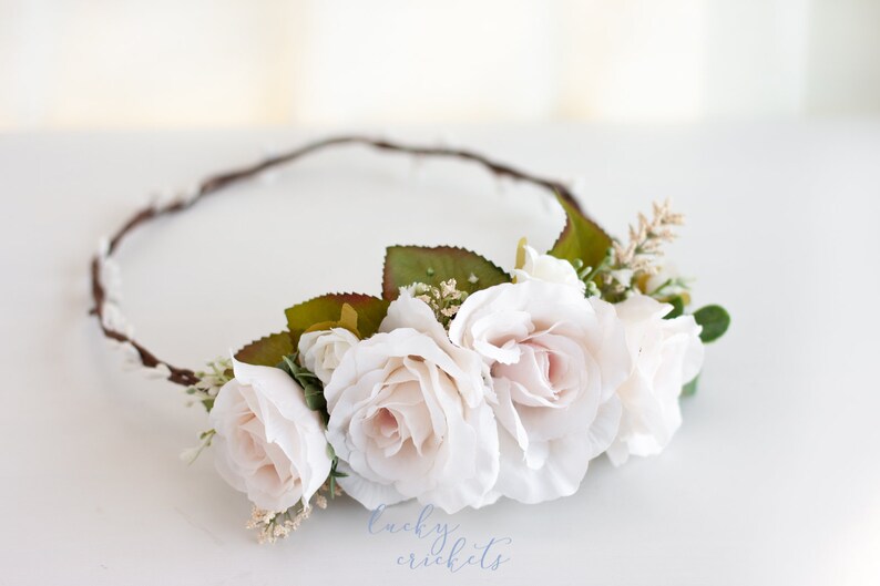 Maternity Flower Crown Wedding Flower Crown Rose Flower Crown Blush Flower Crown Flower Crown Bridal Flower Crown Pink Flower Crown