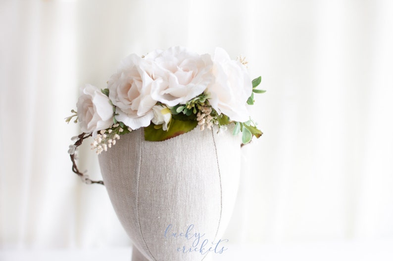 Maternity Flower Crown Wedding Flower Crown Rose Flower Crown Blush Flower Crown Flower Crown Bridal Flower Crown Pink Flower Crown