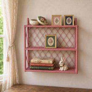 Vintage Pink Wall Shelf - Etsy