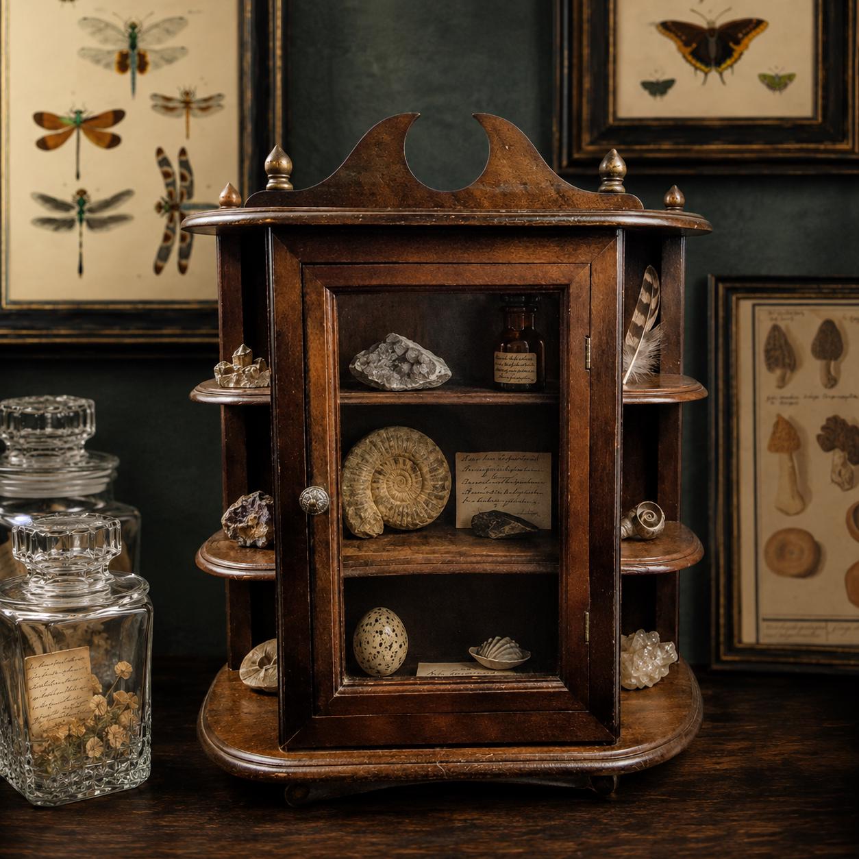 Glass Door Book Cabinets Vintage - Etsy