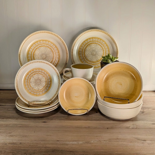 1960's Franciscan HACIENDA Yellow Earthenware Dishes, Replacement Pieces, California Pottery Vintage Stoneware Dishes