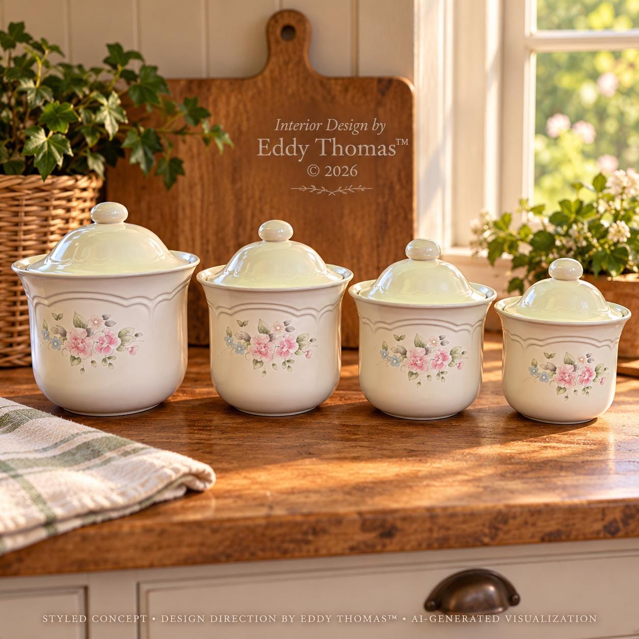Vintage Flower Canister Sets - Etsy