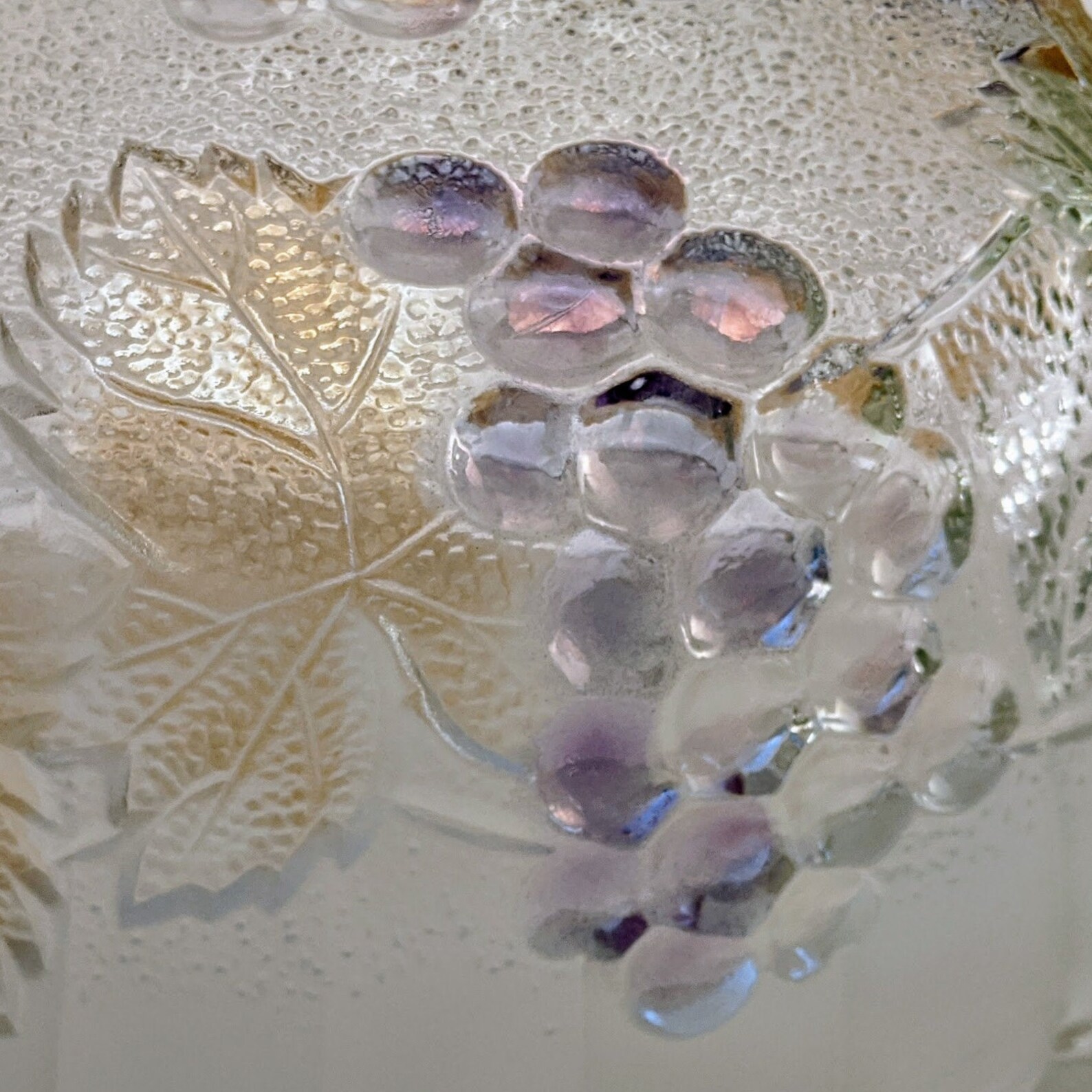 Mikasa Glass Fruit Bowl Multi Colored Vintage Oval Grapes Etsy