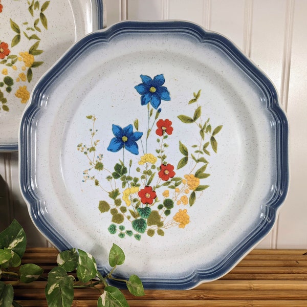 Mikasa Stoneware Country Club - "Fresh Cuttings", Vintage Dinnerware, Country Floral Display Wall Plate Decor, Mikasa Replacement Dishes