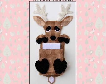 Deer,Bird-Plastic Canvas Pattern or Kit Chicken Round Animals Magnets-Cow Pig