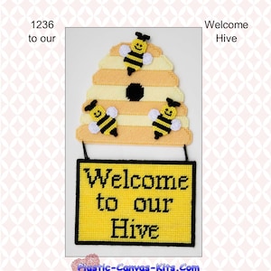 Welcome to Our Hive Bees-Plastic Canvas Pattern-PDF Download