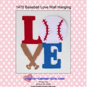 Béisbol Amor Pared Colgante-Patrón de Lona Plástica-Descarga PDF