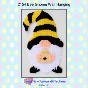 Bee Gnome Wall Hanging-Plastic Canvas Pattern-PDF Download
