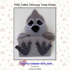 Tufted Titmouse Bird Treat Holder-Plastic Canvas Pattern-PDF Download