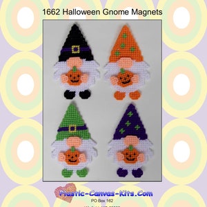 Halloween Gnome Magnets-Plastic Canvas Pattern-PDF Download