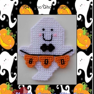 Boo Boy Ghost Magnet-Plastic Canvas Pattern-PDF Download