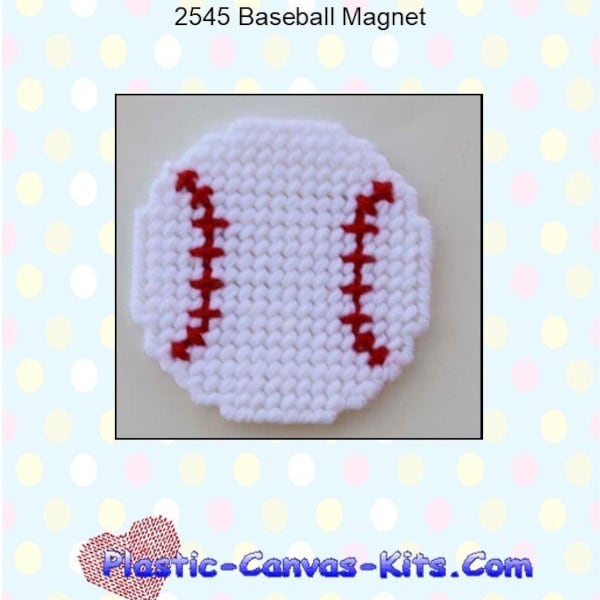 Baseball Magnet-Plastic Canvas Pattern-PDF Download