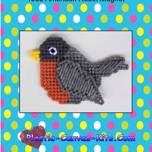 American Robin Magnet-Plastic Canvas Pattern-PDF Download