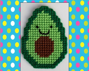 Avocado Magnet-Plastic Canvas Pattern-PDF Download