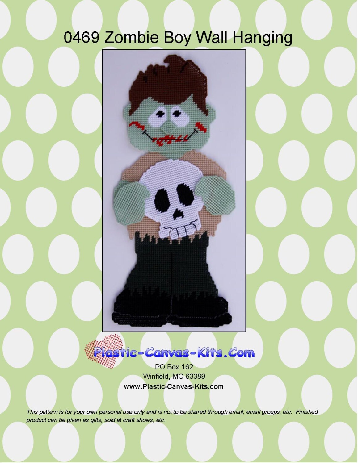 Halloween Zombie Wall HangingPlastic Canvas PatternPDF Etsy
