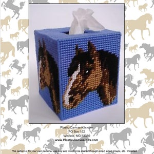 Bay Horse Tissue Topper-Plastic Canvas Pattern-PDF Download