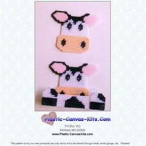 Cow Coaster Set-Plastic Canvas Pattern-PDF Download