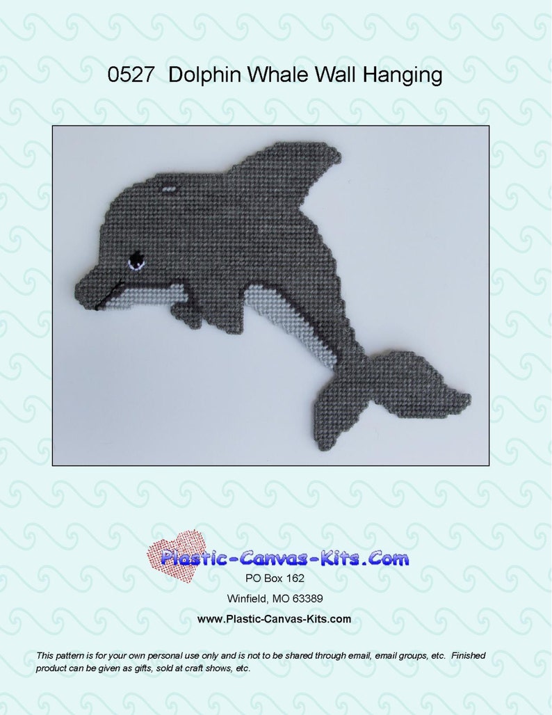 Dolphin Wall HangingPlastic Canvas PatternPDF Download Etsy