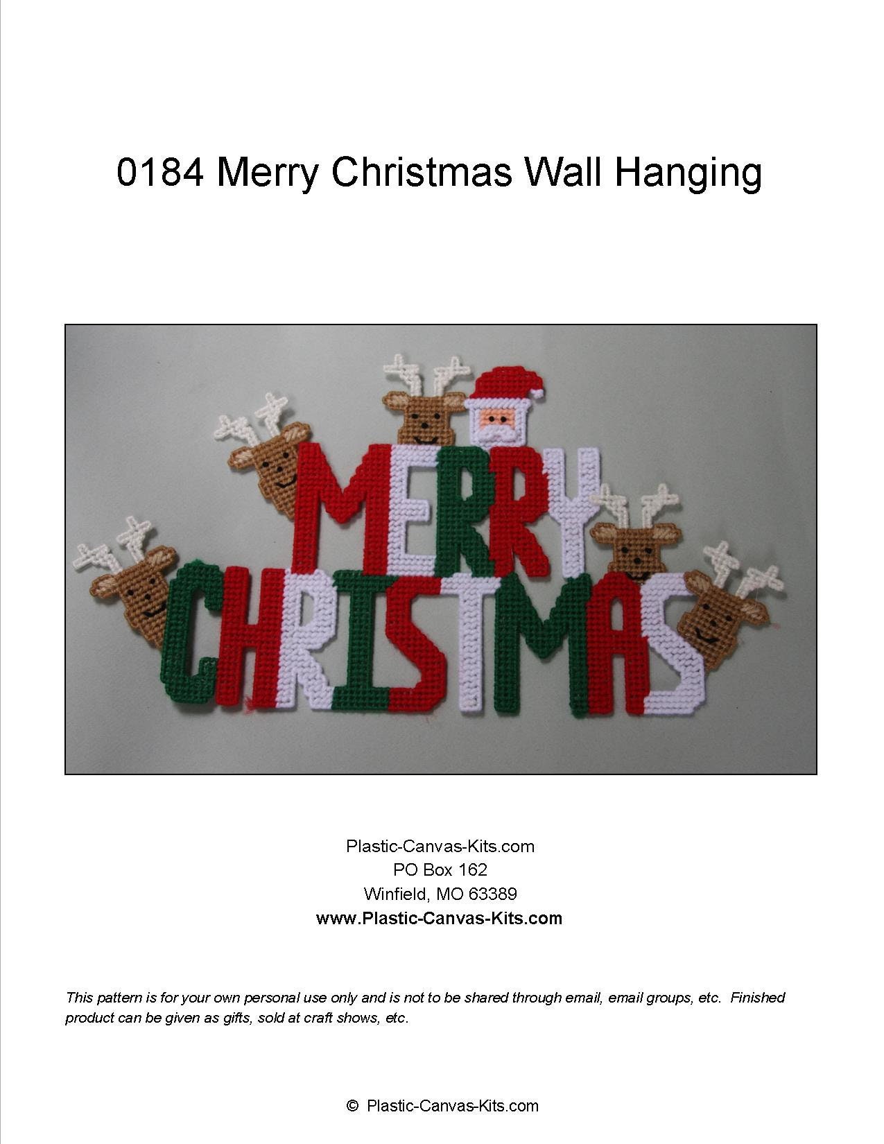 Merry Christmas Wall Hanging-plastic Canvas Pattern-pdf Download - Etsy merry-christmas-wall-hanging-plastic-canvas-pattern-pdf-download-etsy