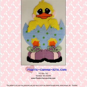 Easter Chic in Egg Wall Hanging-Plastic Canvas Pattern- PDF Download