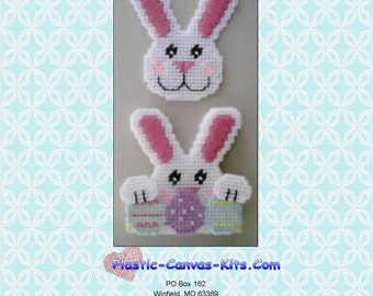 Easter Bunny Coaster Set-Plastic Canvas Pattern-PDF Download