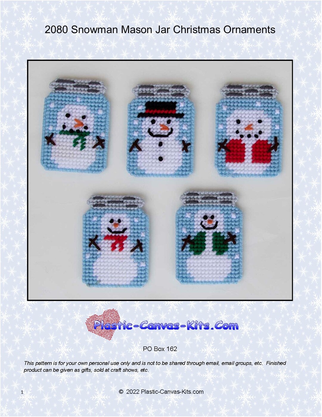 Snowman Mason Jar Christmas Ornaments-plastic Canvas Pattern-pdf Download - Etsy snowman-mason-jar-christmas-ornaments-plastic-canvas-pattern-pdf-download-etsy