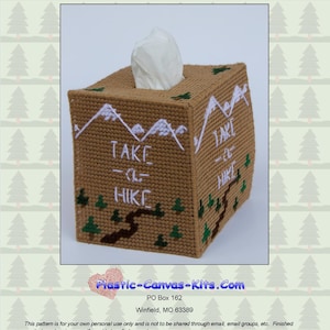 Take a Hike Tissue Topper-Plastic Canvas Pattern-PDF Download