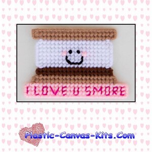 Valentine's Day Smore Magnet-Plastic Canvas Pattern-PDF Download