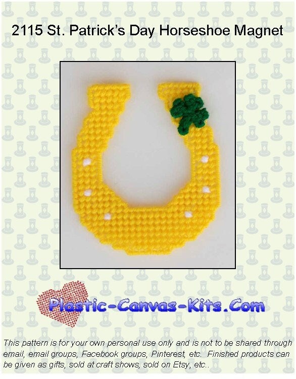 ✨新品✨ 平昌オリンピック 2018 コカ・コーラ ピンズ マグネット④ St. Patrick's Day Horseshoe Magnet-plastic Canvas Pattern-pdf
