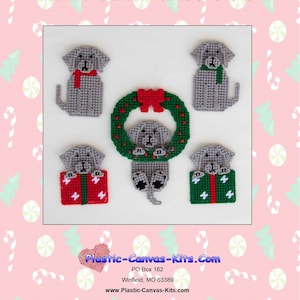 Weimaraner Dog Christmas Ornaments- Plastic Canvas Pattern -PDF Download