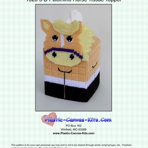 Palomino Horse Tissue Topper-Plastic Canvas Pattern-PDF Download