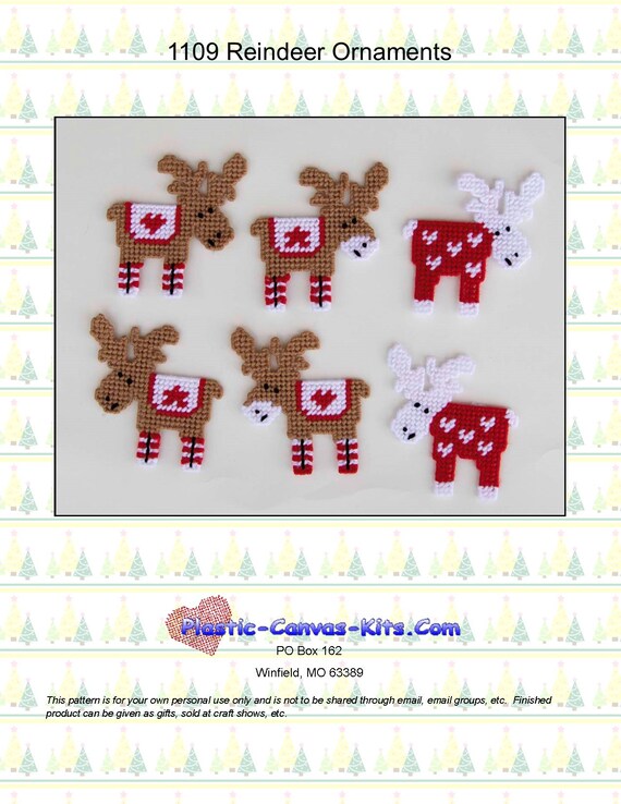 Whimsical Christmas Ornaments-plastic Canvas Pattern-pdf Download 