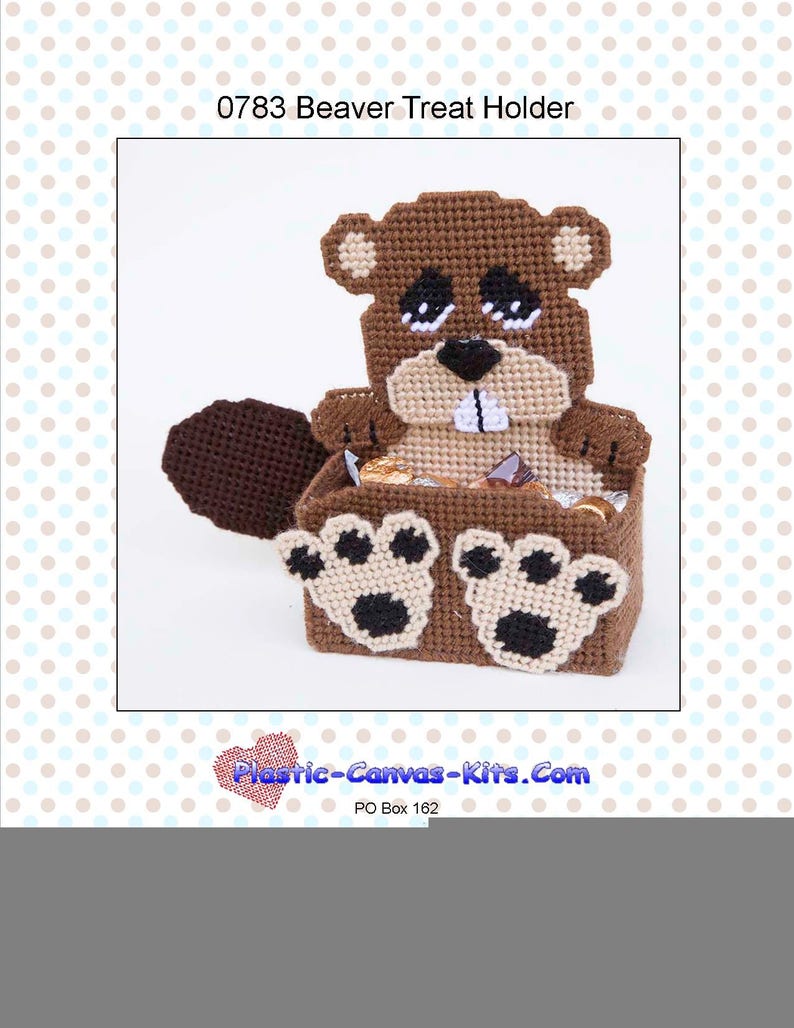 Beaver Treat Holder-Plastic Canvas Pattern-PDF Download